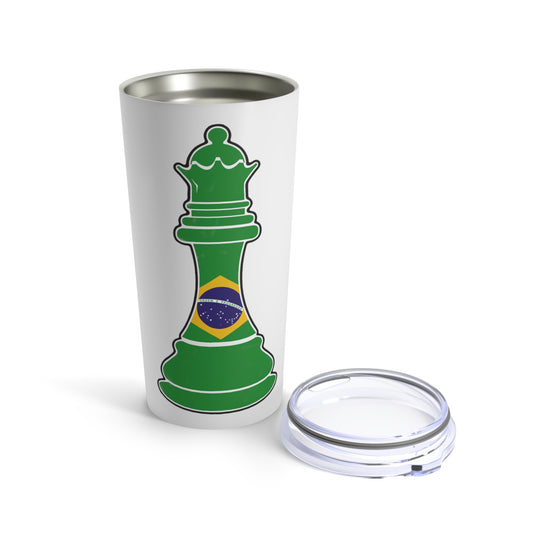 Brazillian Queen Flag Chess Piece Brazil Tumbler 20oz Beverage Container