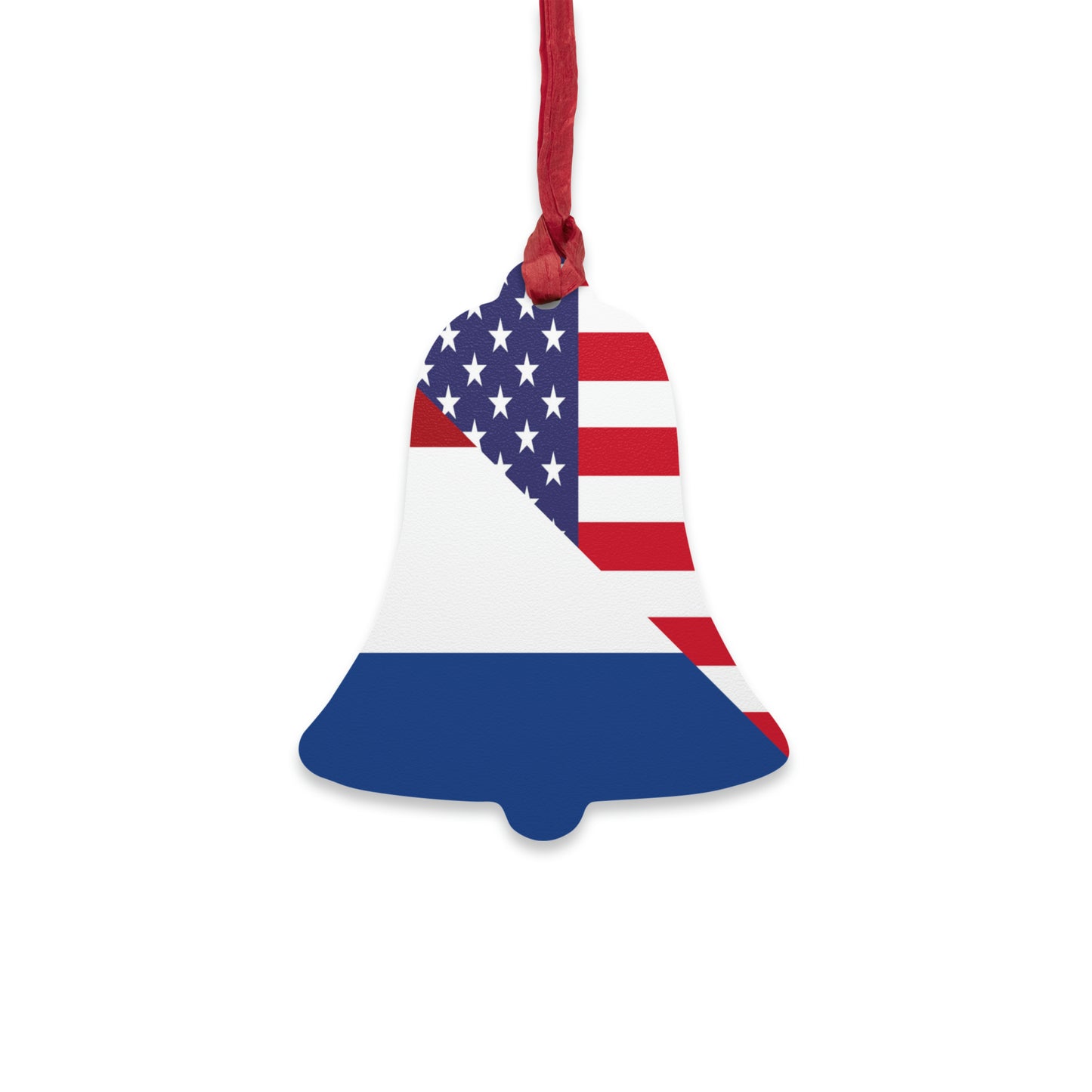 Netherlands American Flag USA Wooden Ornament