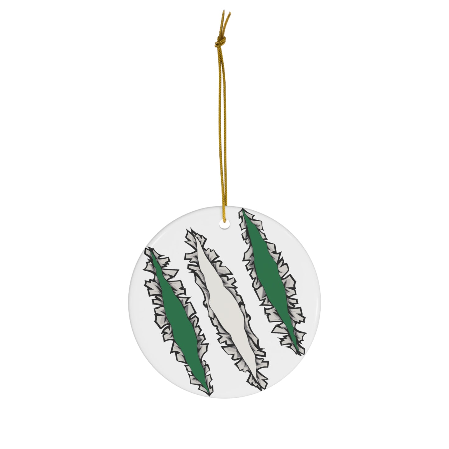 Slashed Nigeria Flag | Nigeria Ceramic Ornament | Christmas Tree Ornaments