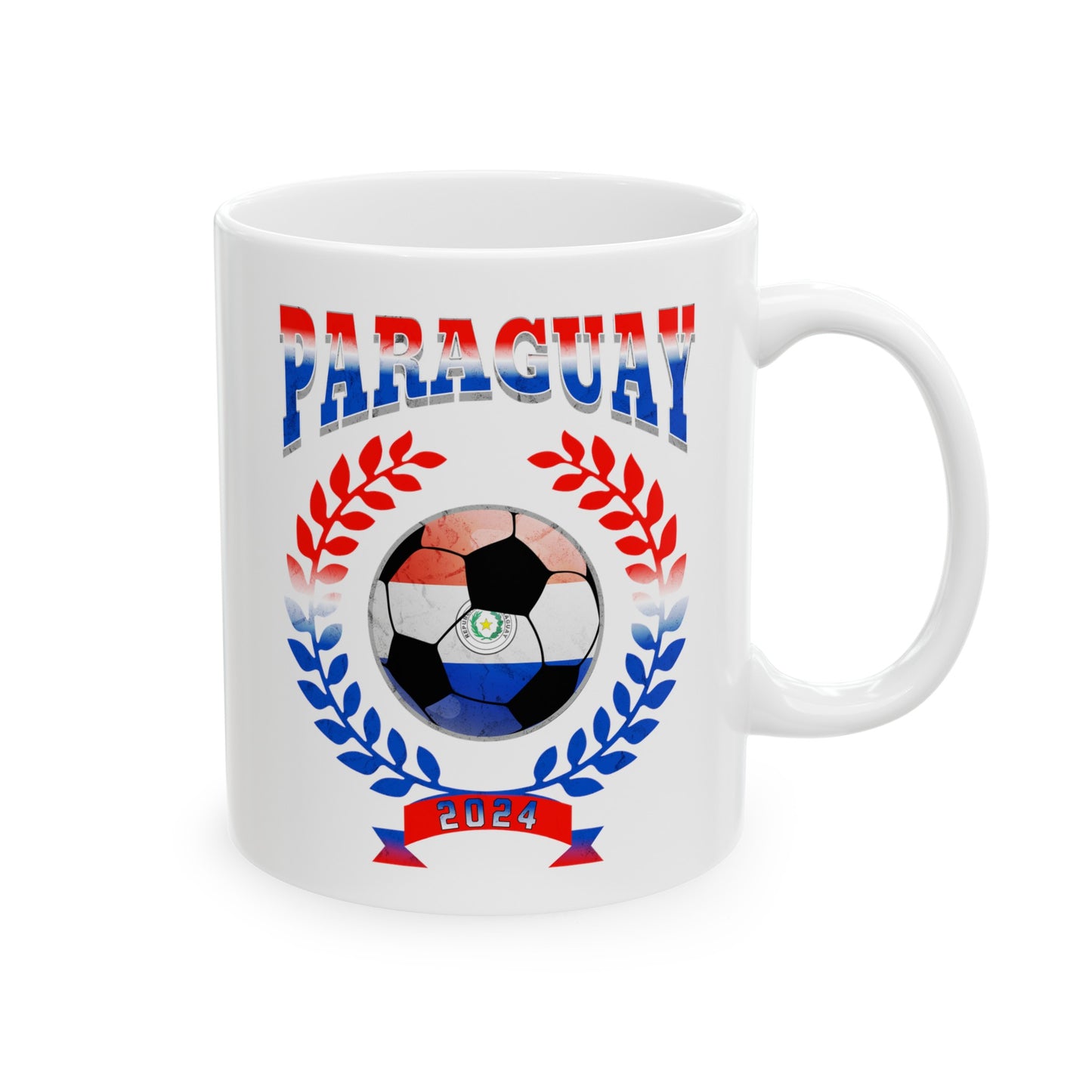 Paraguay 2024 Soccer Football Championship Games Paraguayan Team Ceramic Mug 11oz, 15oz Cup