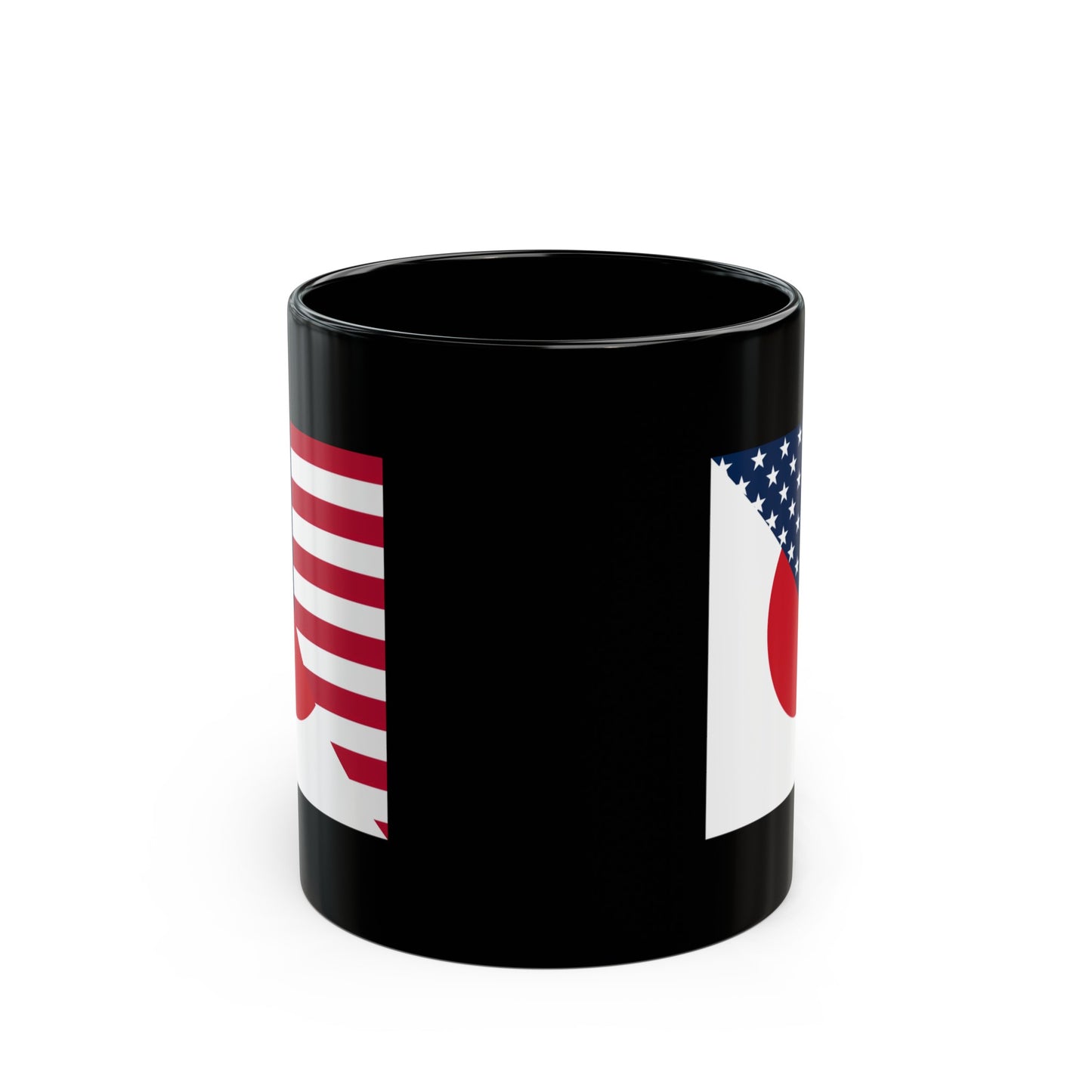 Japan American Flag Japanese USA Black Mug (11oz, 15oz)