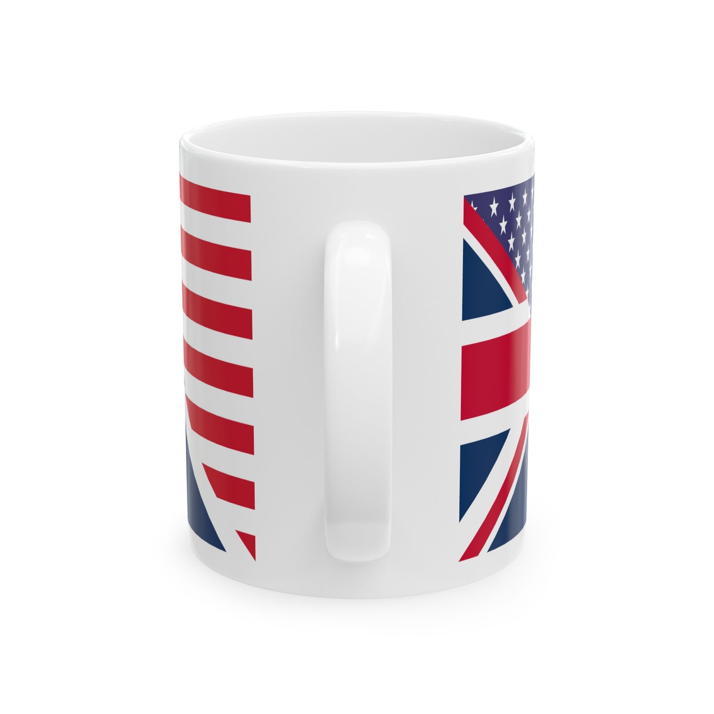 English American Flag United Kingdom USA Ceramic Mug 11oz, 15oz Cup