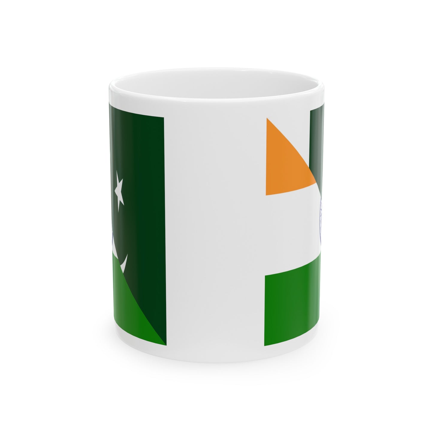 Pakistani Indian Flag Pakistan India Ceramic Mug 11oz, 15oz Cup