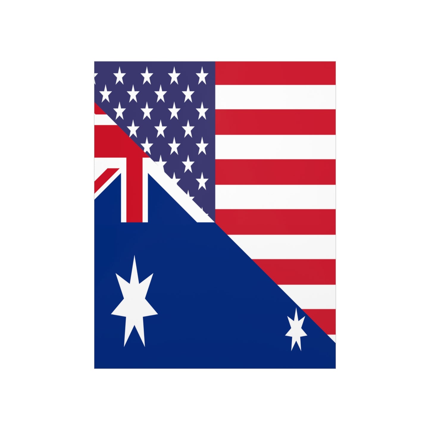 Australian American Flag Australia USA Premium Matte Poster