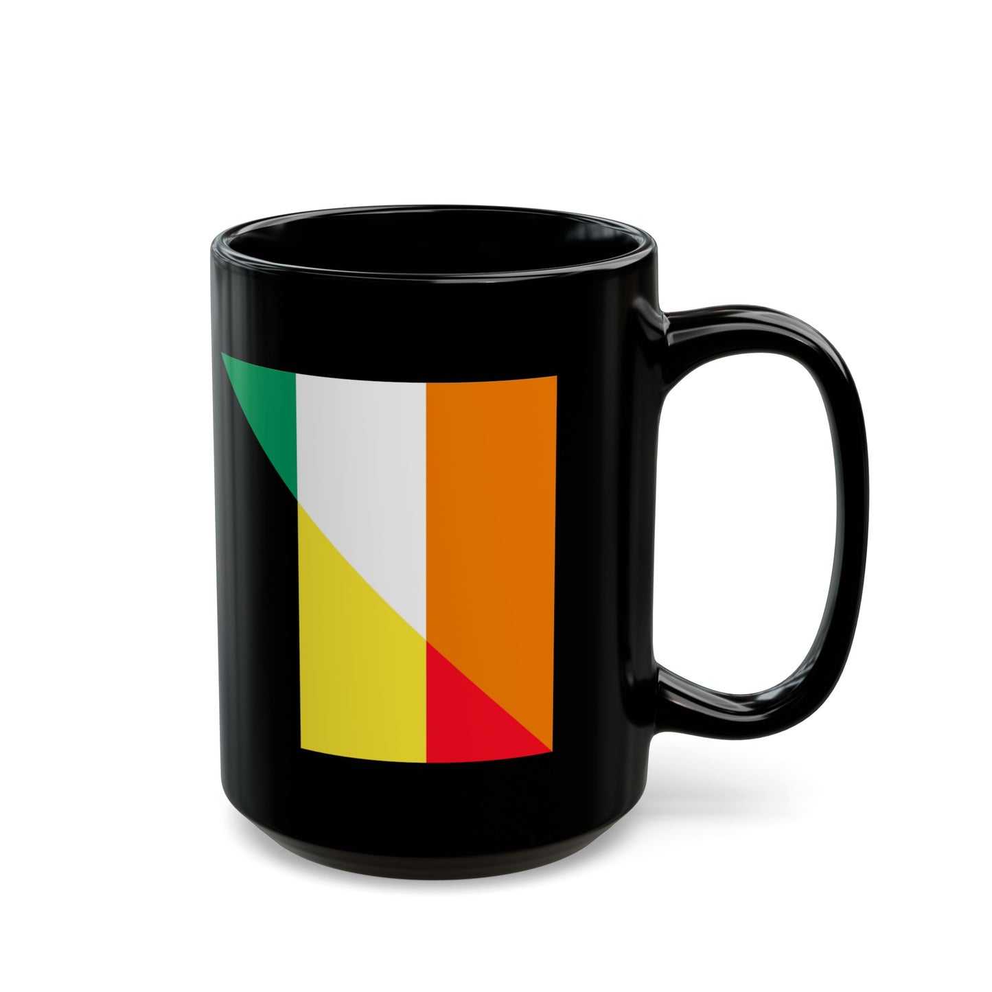 German Irish Flag Half Germany Ireland Black Mug (11oz, 15oz)