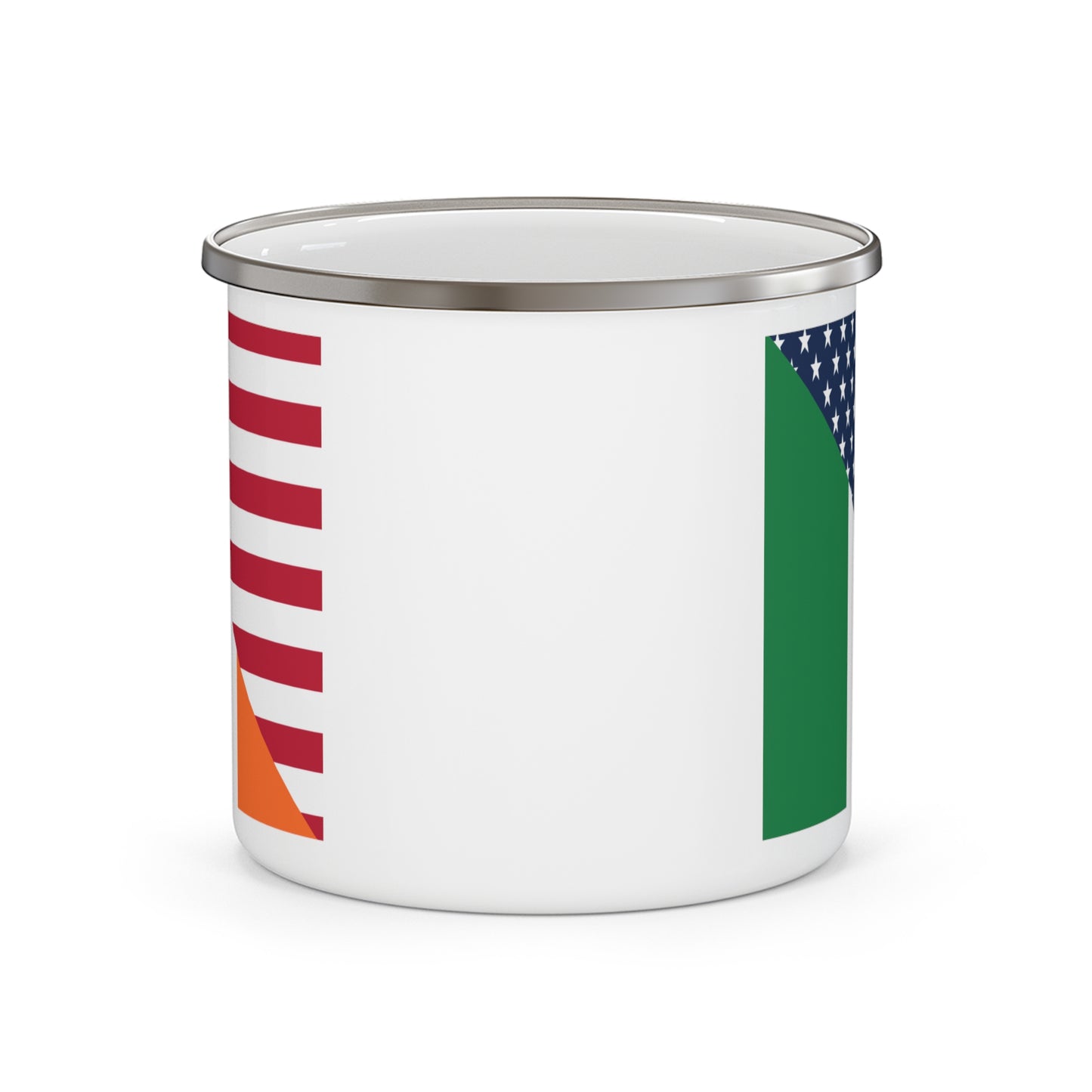 Irish American Flag Half Ireland USA 12oz Enamel Mug