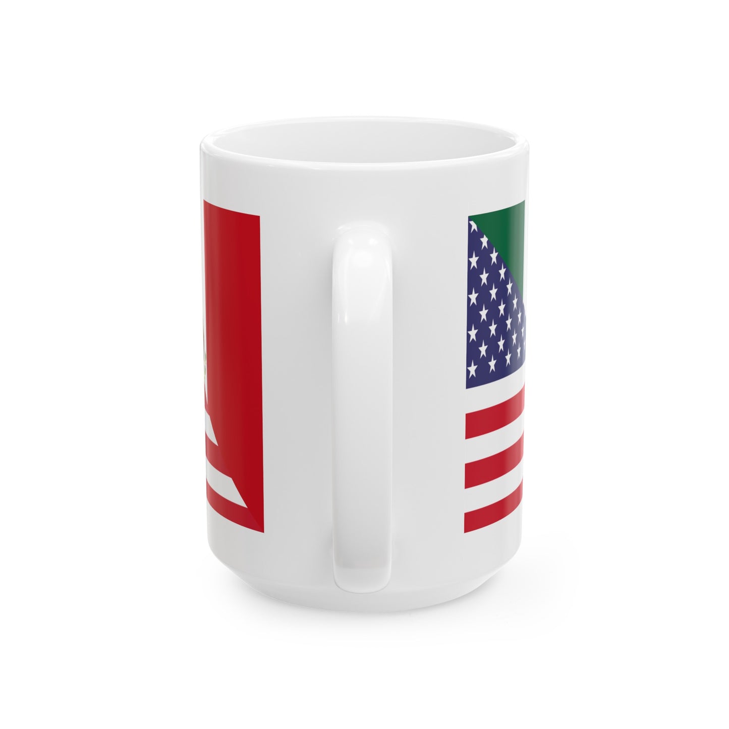 Mexico America Flag | Half US Mexican Ceramic Mug 11oz, 15oz Cup