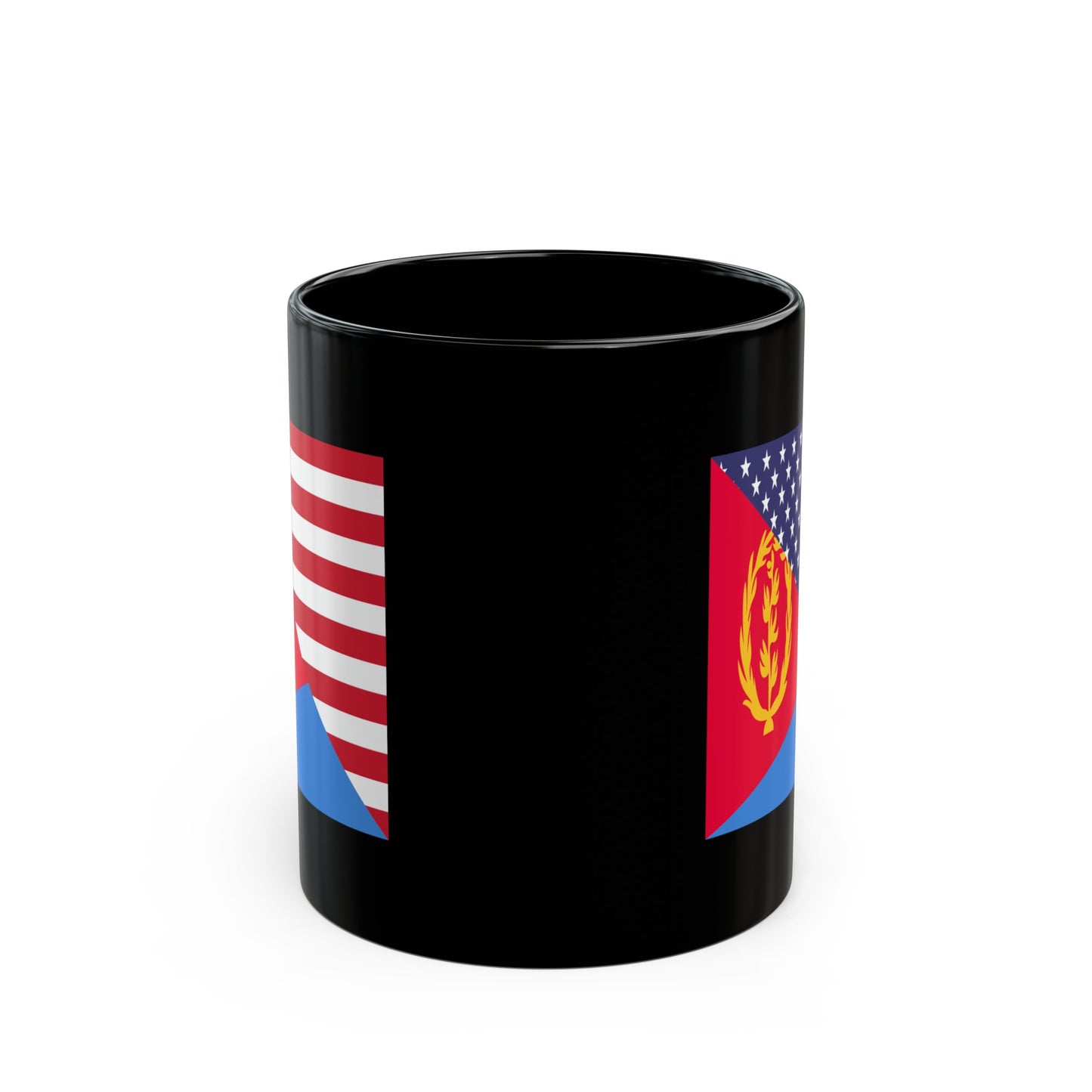 Eritrean American Flag Eritrea USA Black Mug (11oz, 15oz)