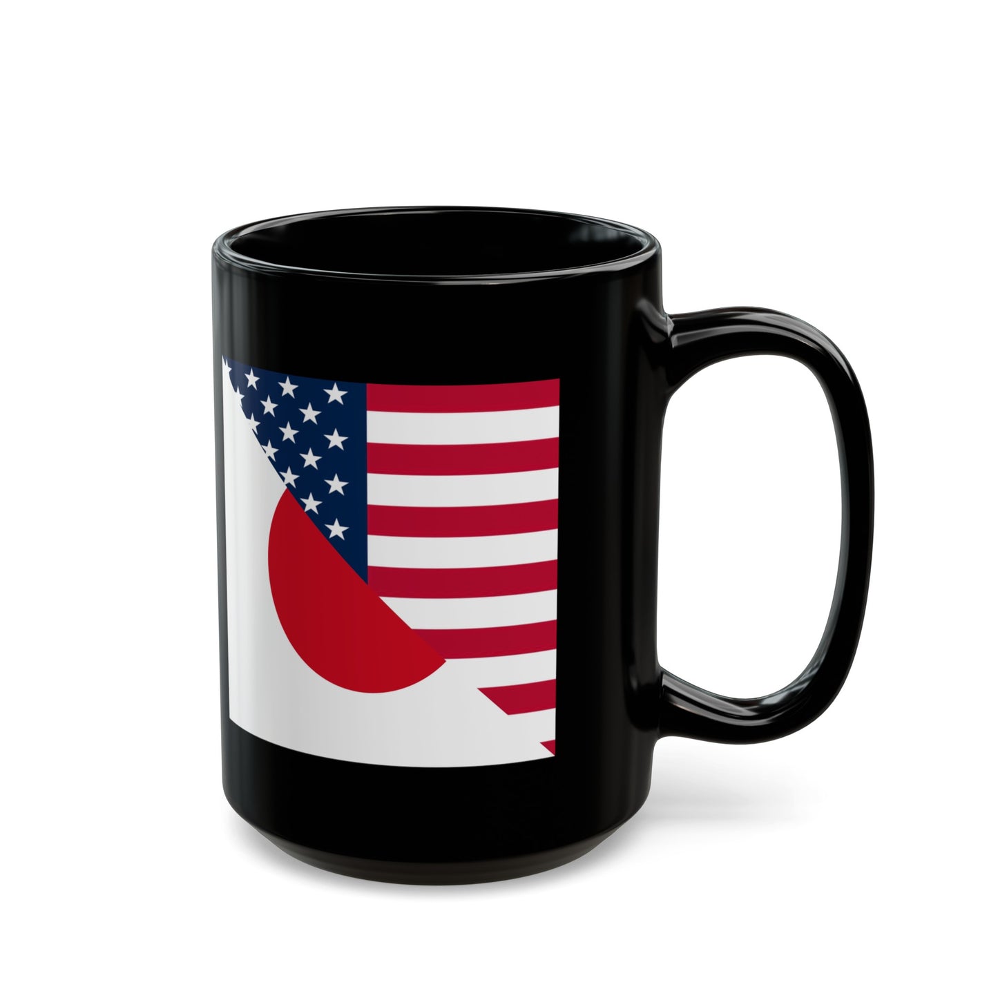 Japan American Flag Japanese USA Black Mug (11oz, 15oz)