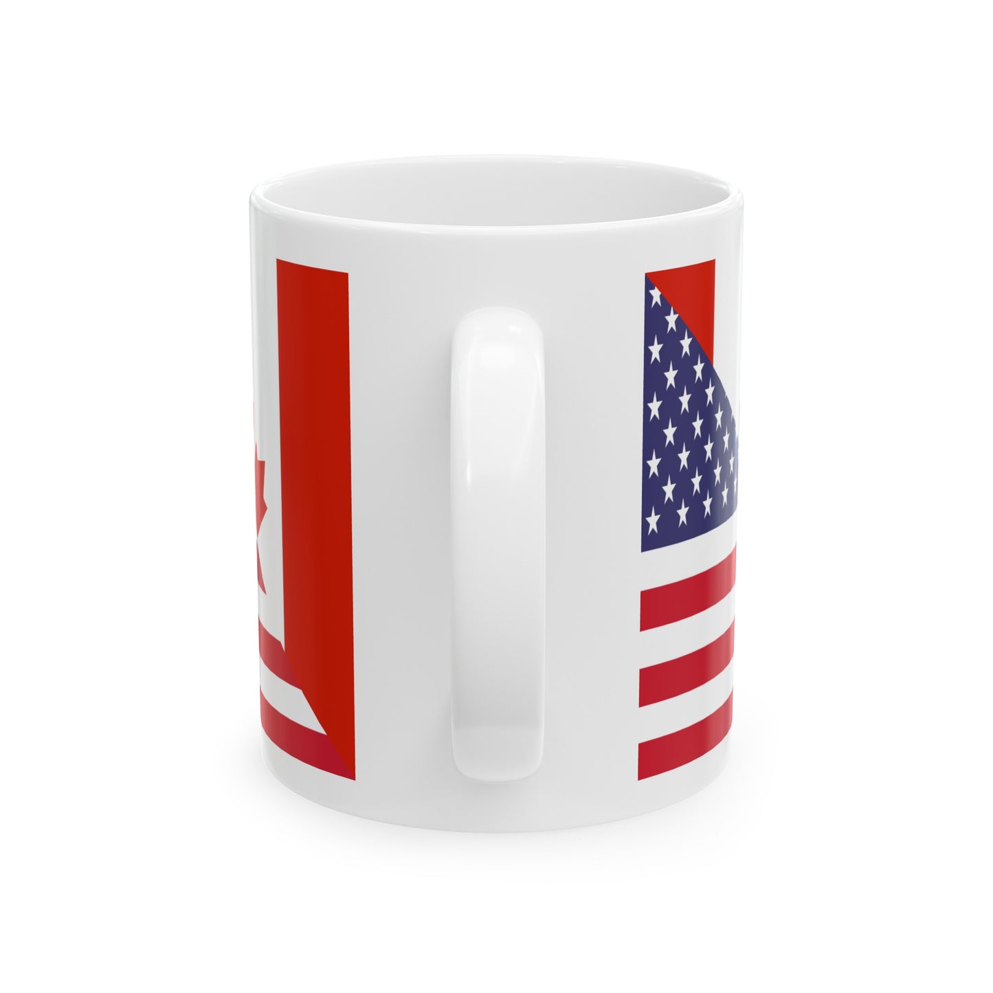 Canadian American Flag Canada USA Ceramic Mug 11oz, 15oz Cup