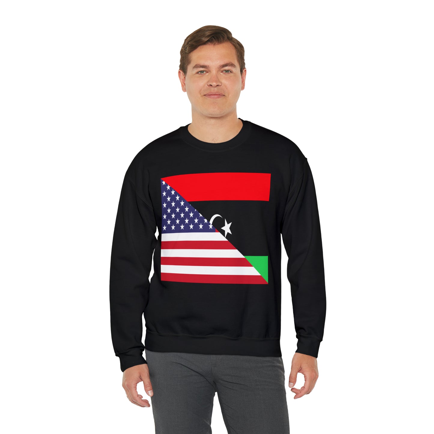 Libya American Flag Libyan USA Unisex Sweatshirt