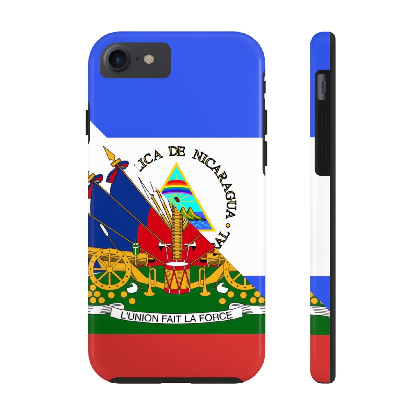 Haiti Nicaragua Flag Haitian Nicaraguan Tough Phone Cases