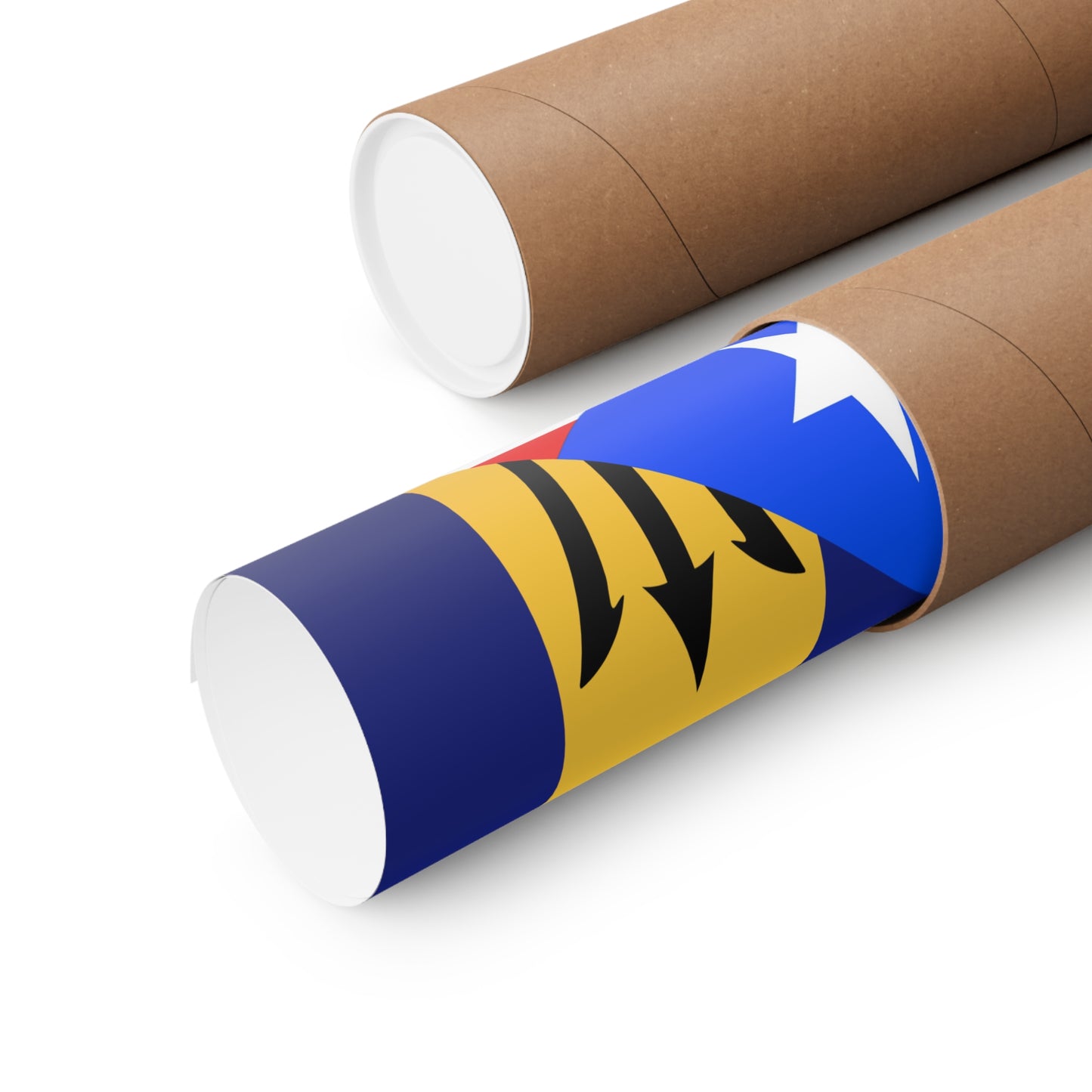 Bajan Puerto Rican Flag Puerto Rico Barbados Premium Matte Poster