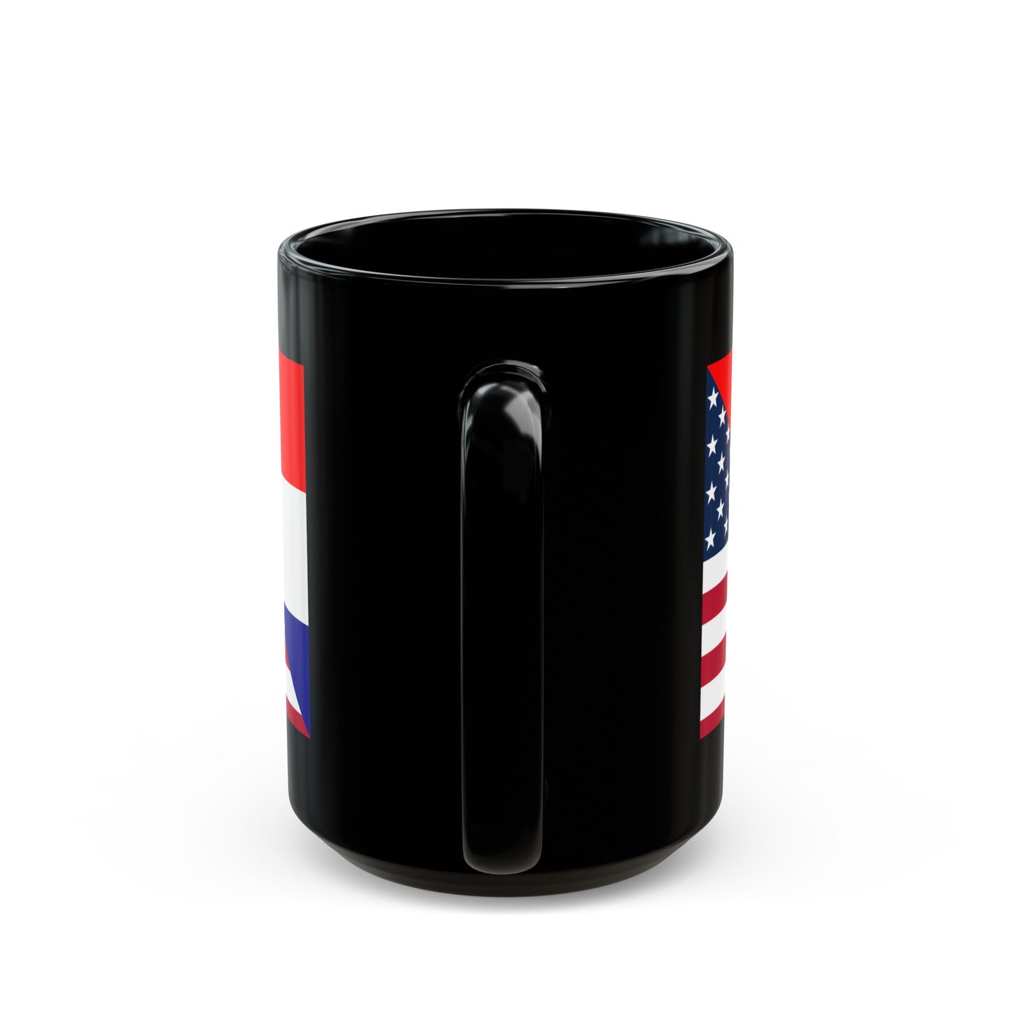 Croatian American Flag Croatia USA Black Mug (11oz, 15oz)