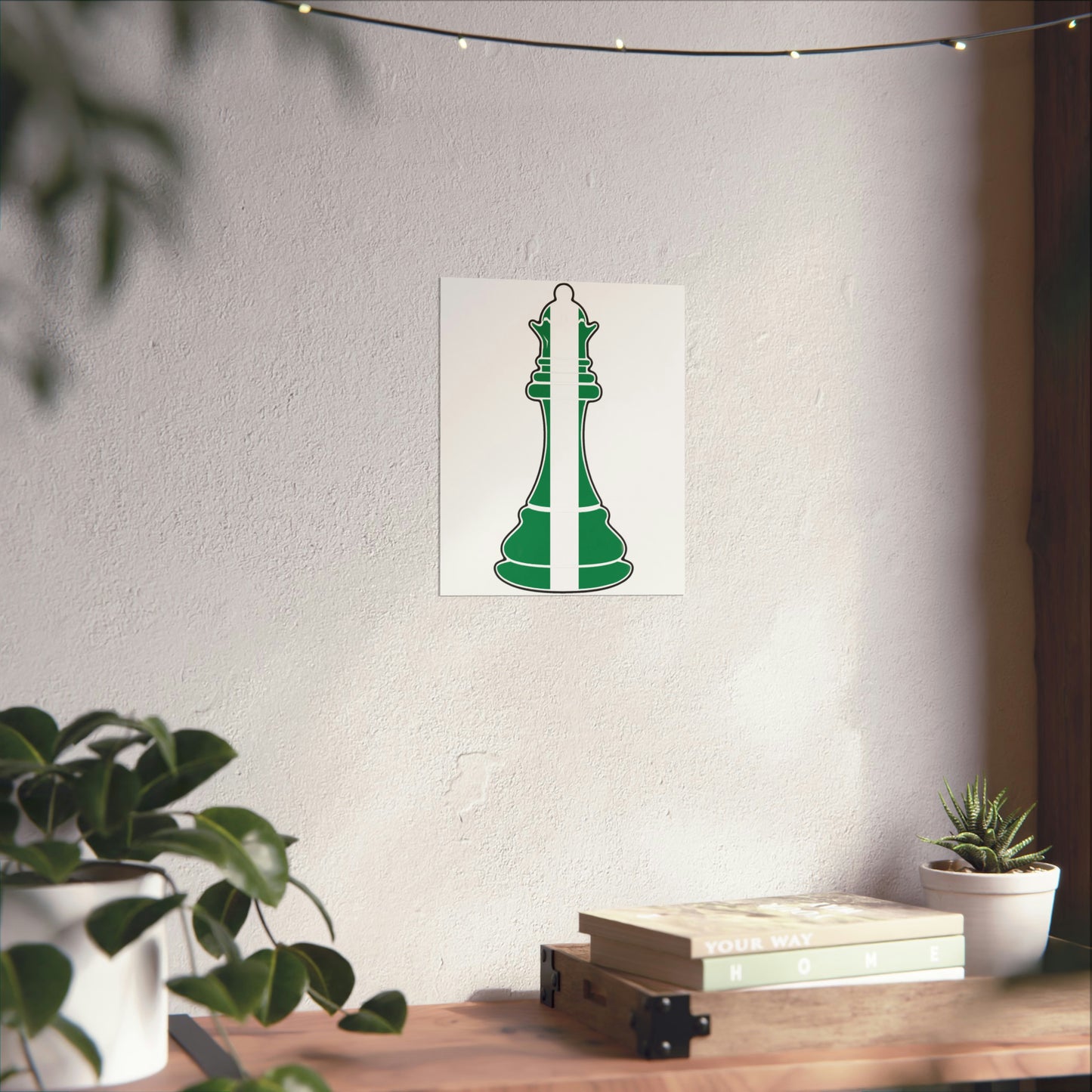 Nigerian Queen Flag Chess Piece Nigeria Premium Matte Poster