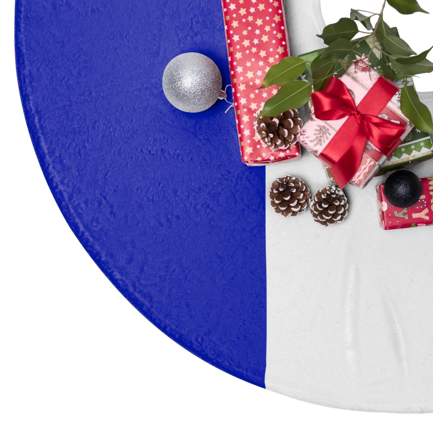 French Canadian Flag France Canada Christmas Tree Skirt