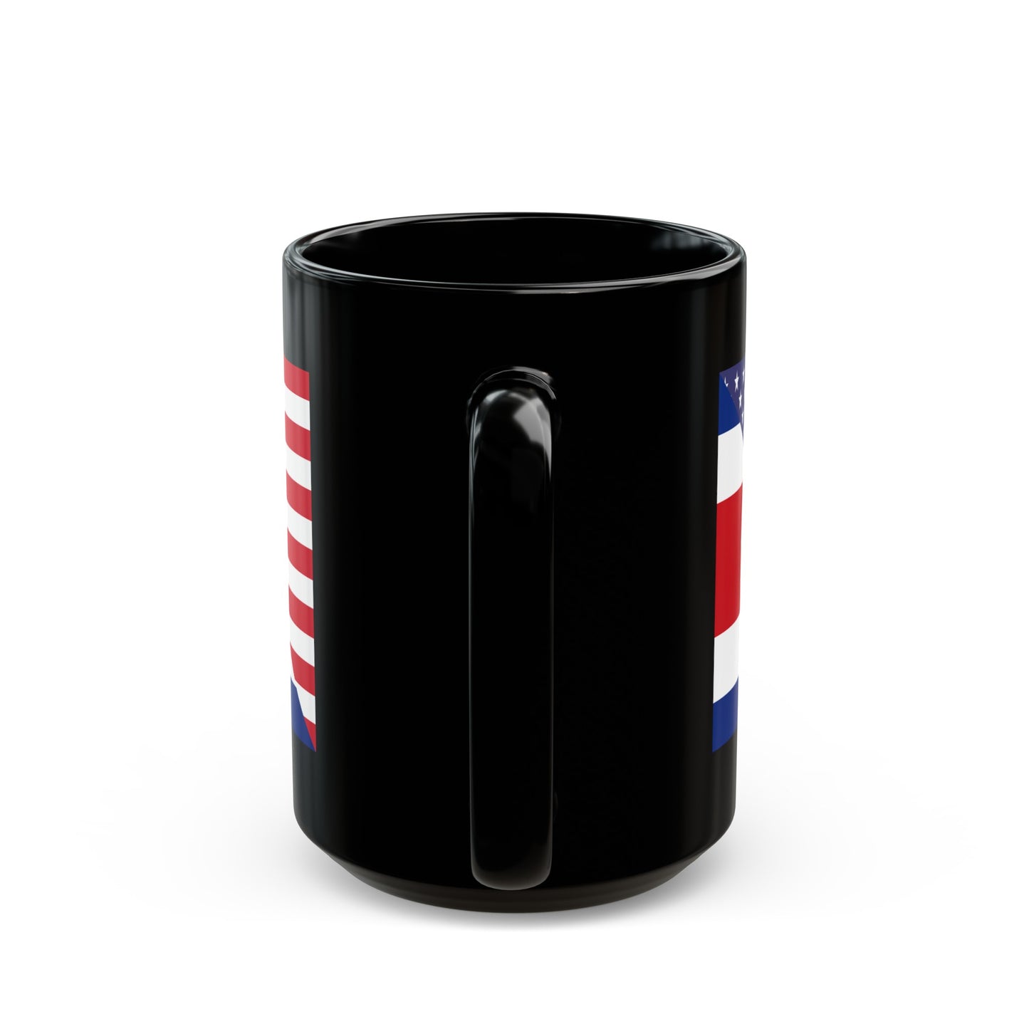 Costa Rican American Flag USA Black Mug (11oz, 15oz)