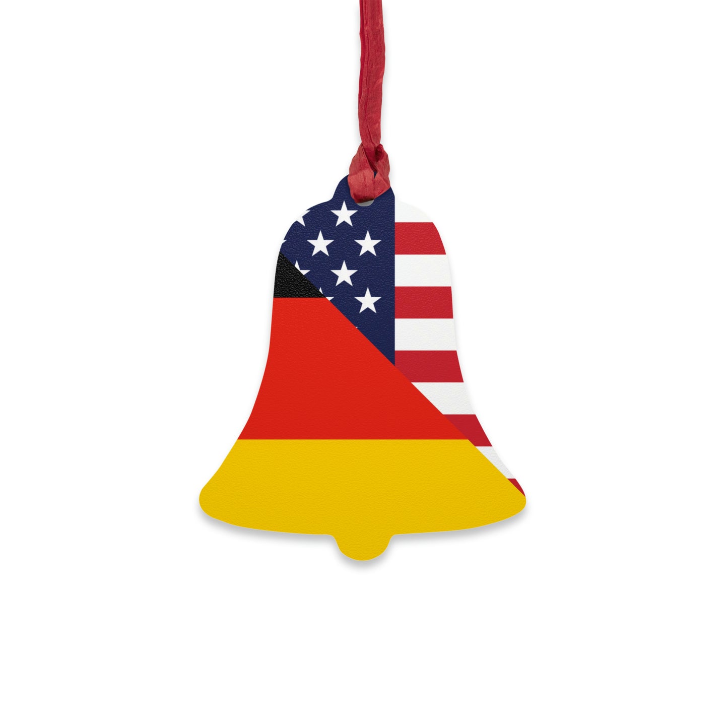 German American Flag Germany USA Wooden Ornament