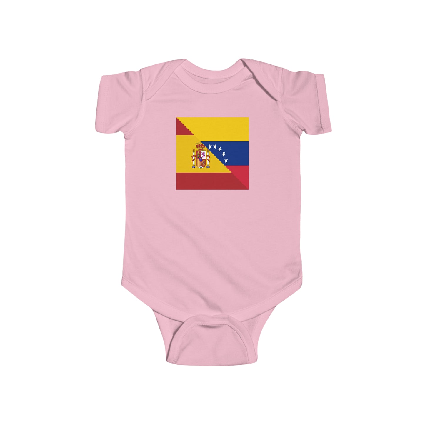 Spanish Venezuelan Flag Baby Bodysuit | Spain Venezuela Newborn Girl Boy