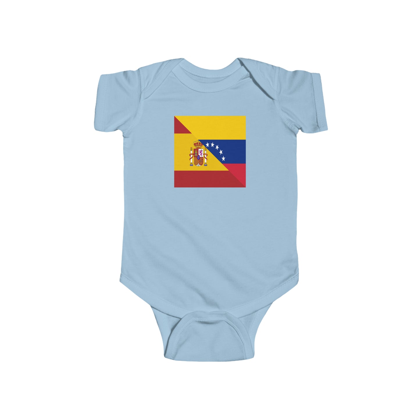 Spanish Venezuelan Flag Baby Bodysuit | Spain Venezuela Newborn Girl Boy