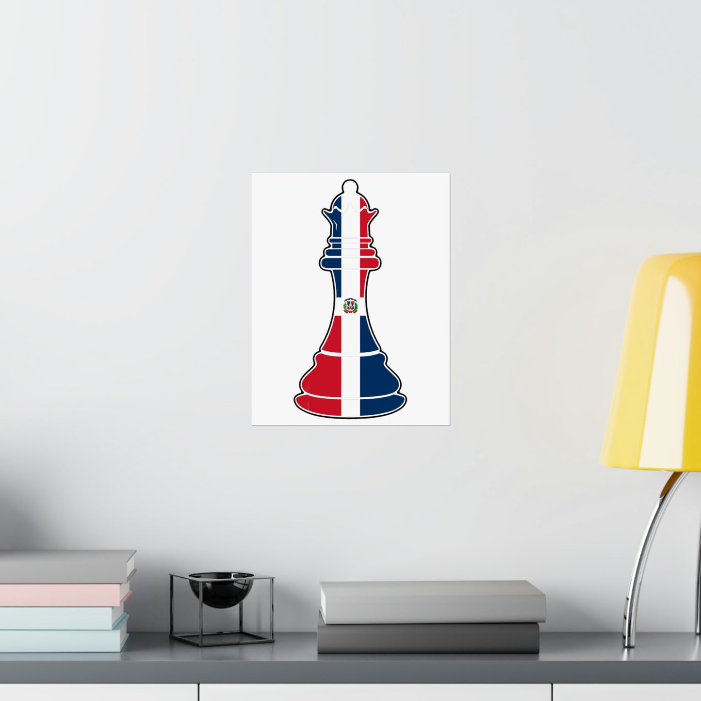 Dominican Republic Queen Flag Chess Piece DR Premium Matte Poster