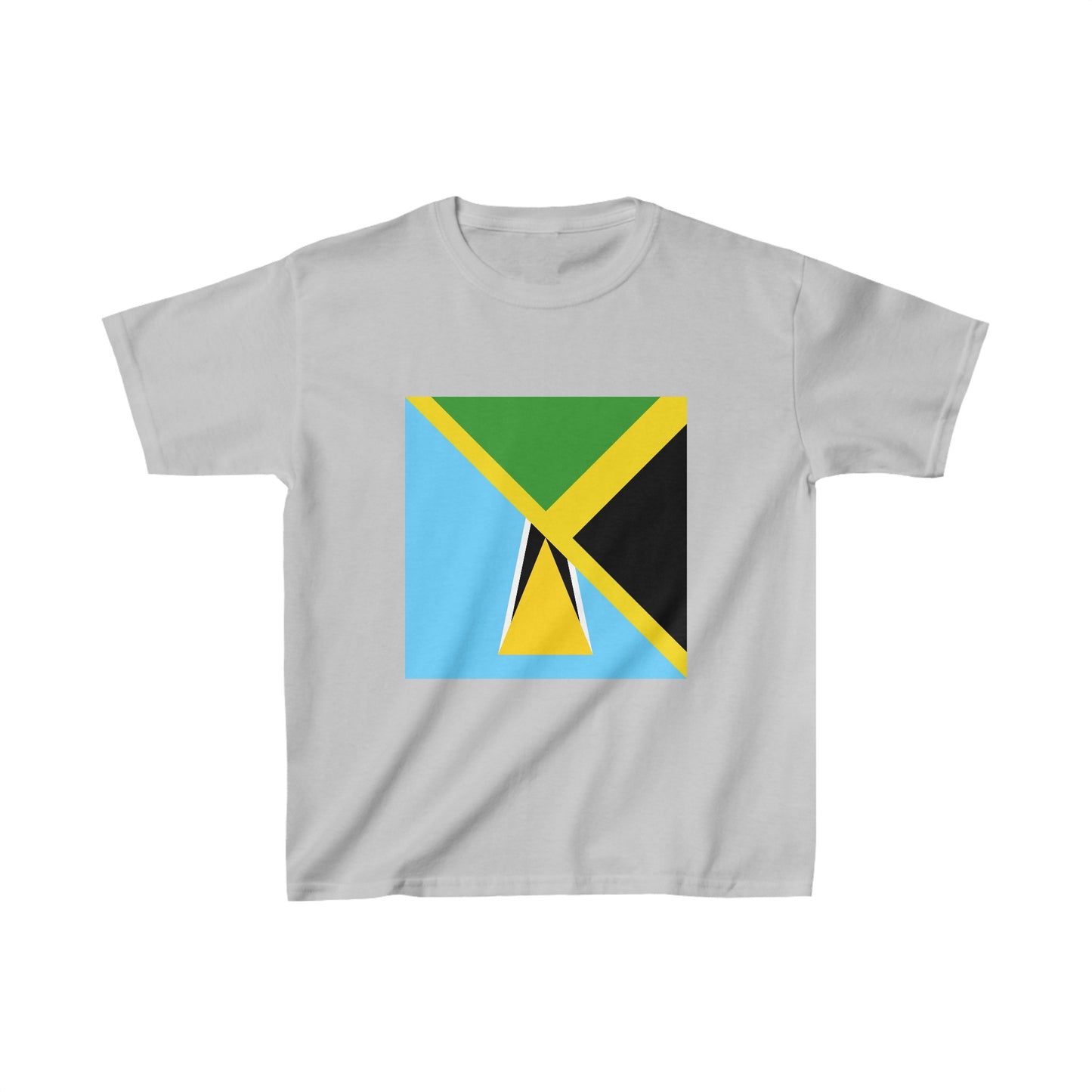 Kids Jamaica St Lucia Flag Jamaican T-Shirt | Unisex Tee Shirt