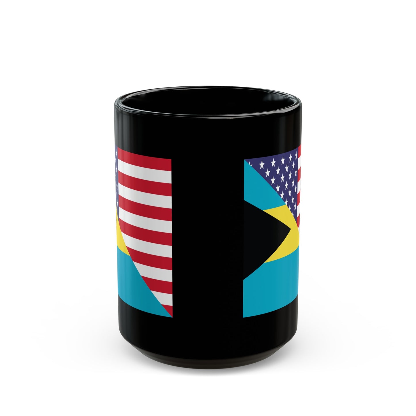 Bahamas American Flag Bahamian USA Black Mug (11oz, 15oz)