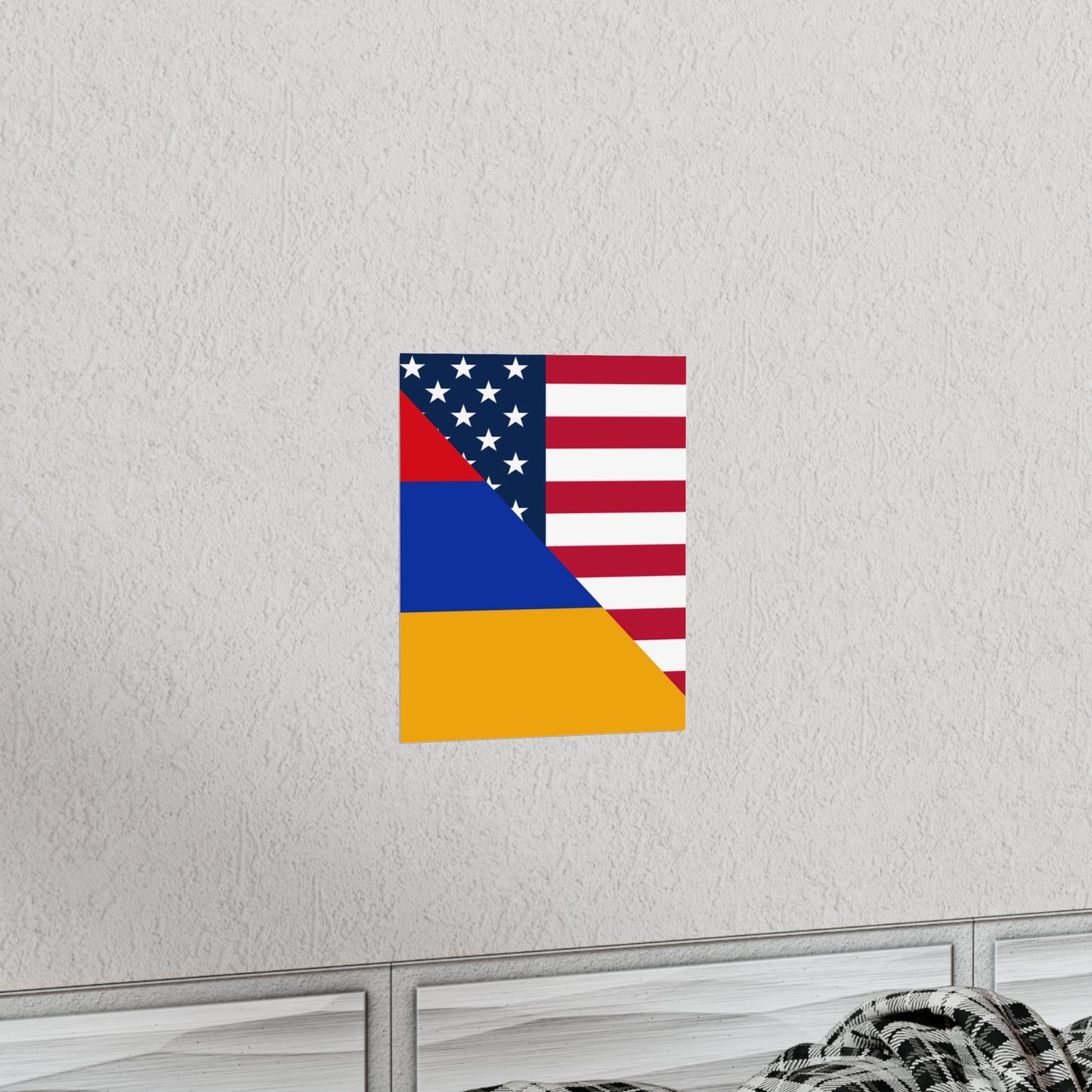 Armenian American Flag Armenia USA Premium Matte Poster