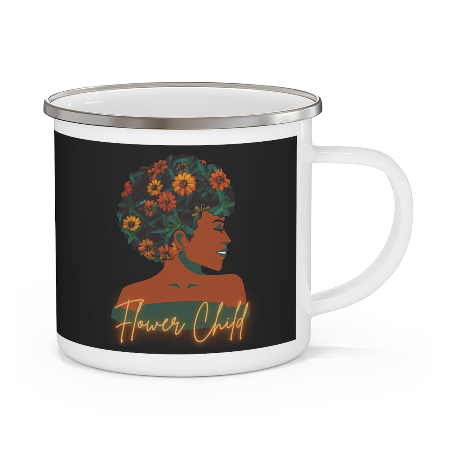 Flower Child | Earth Lady  12oz Enamel Mug