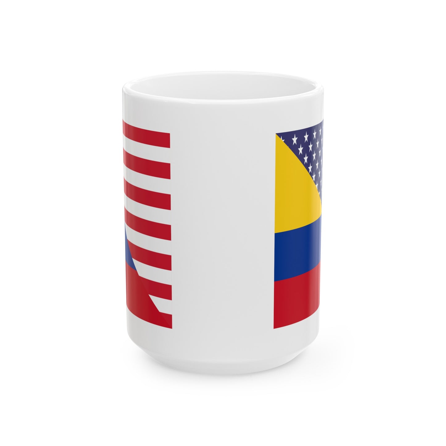 Colombian American Flag Colombia USA Ceramic Mug 11oz, 15oz Cup