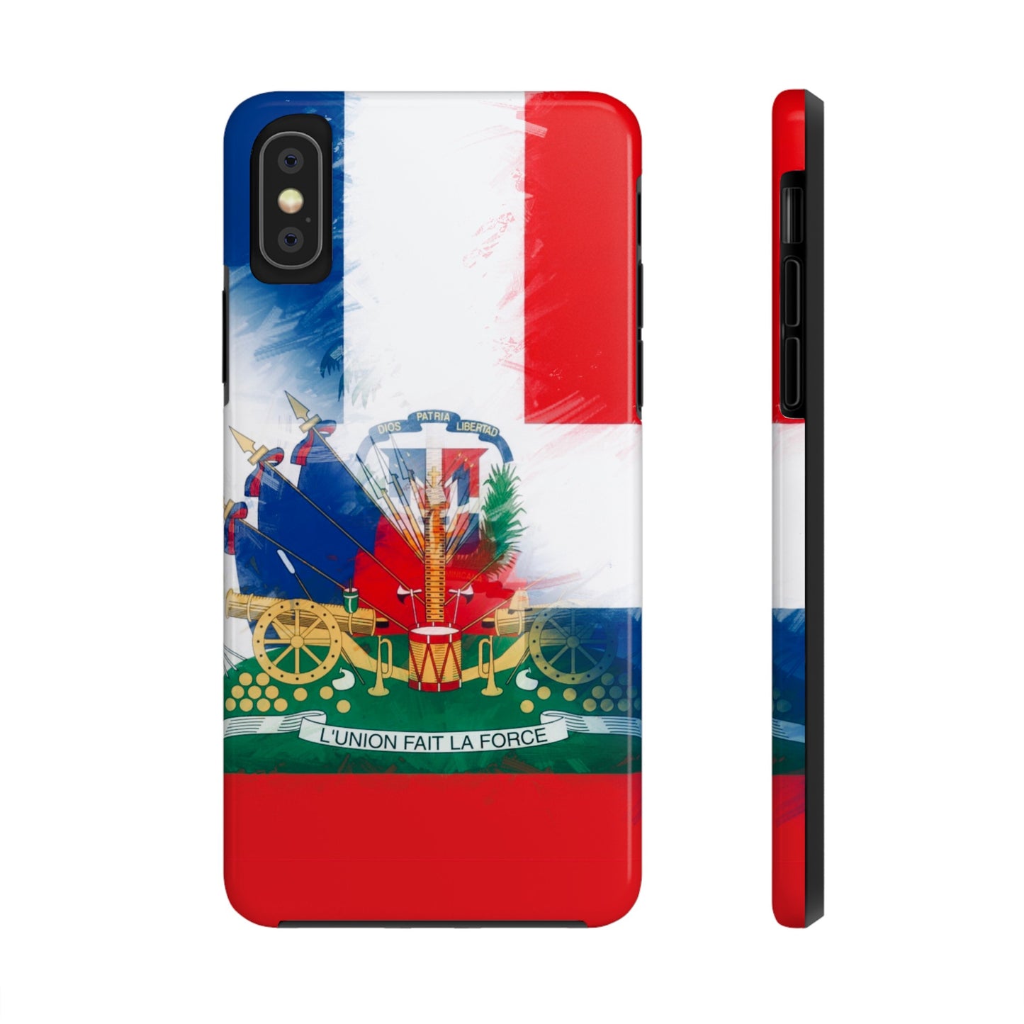 Haiti DR Flag Painted Haitian Dominican Tough Phone Cases