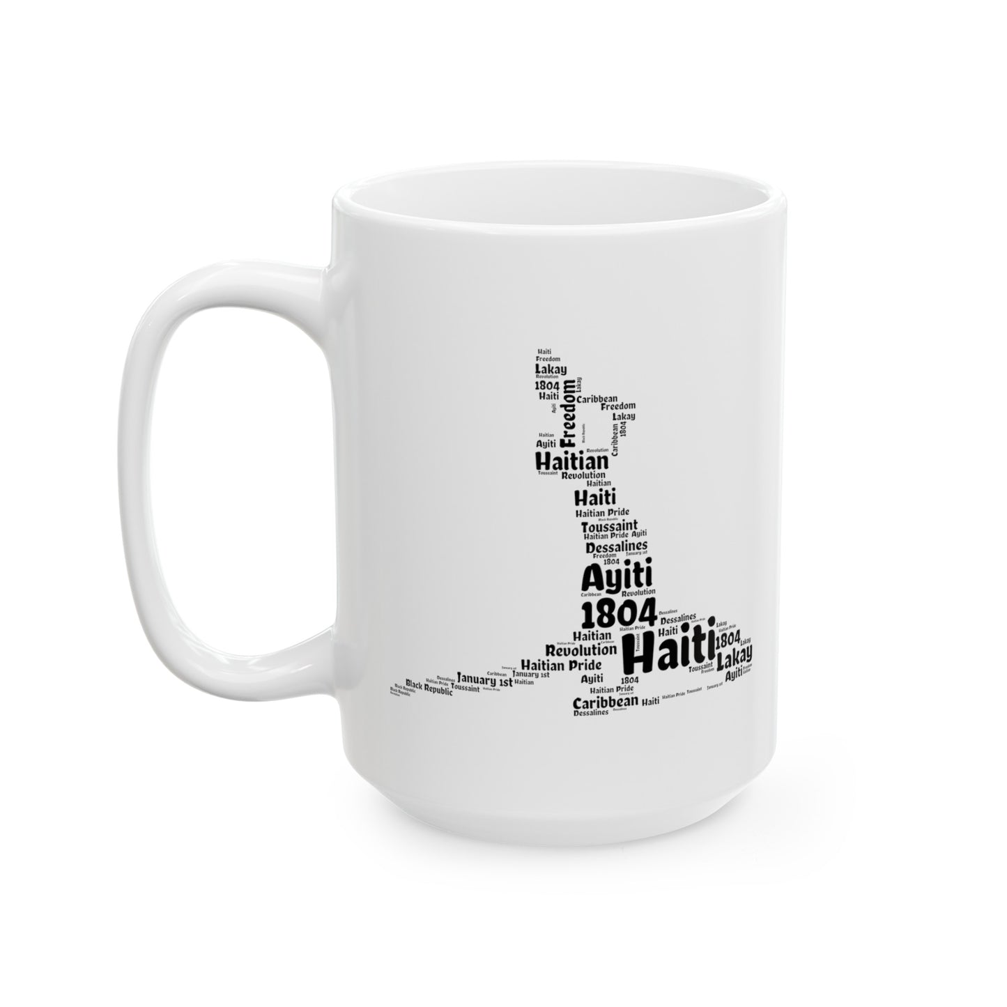 Neg Mawon Haitian Shapecloud Black | Neg Marron Haiti Ceramic Mug 11oz, 15oz Cup