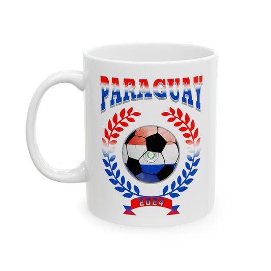 Paraguay 2024 Soccer Football Championship Games Paraguayan Team Ceramic Mug 11oz, 15oz Cup