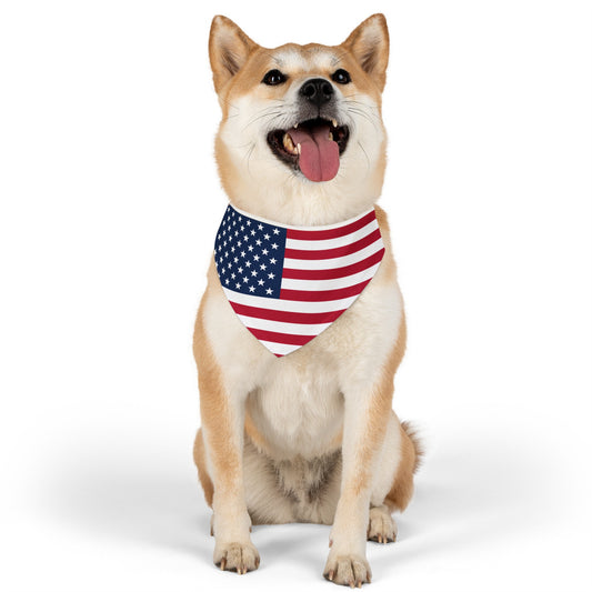 USA Flag Pet Bandana Collar United States of America