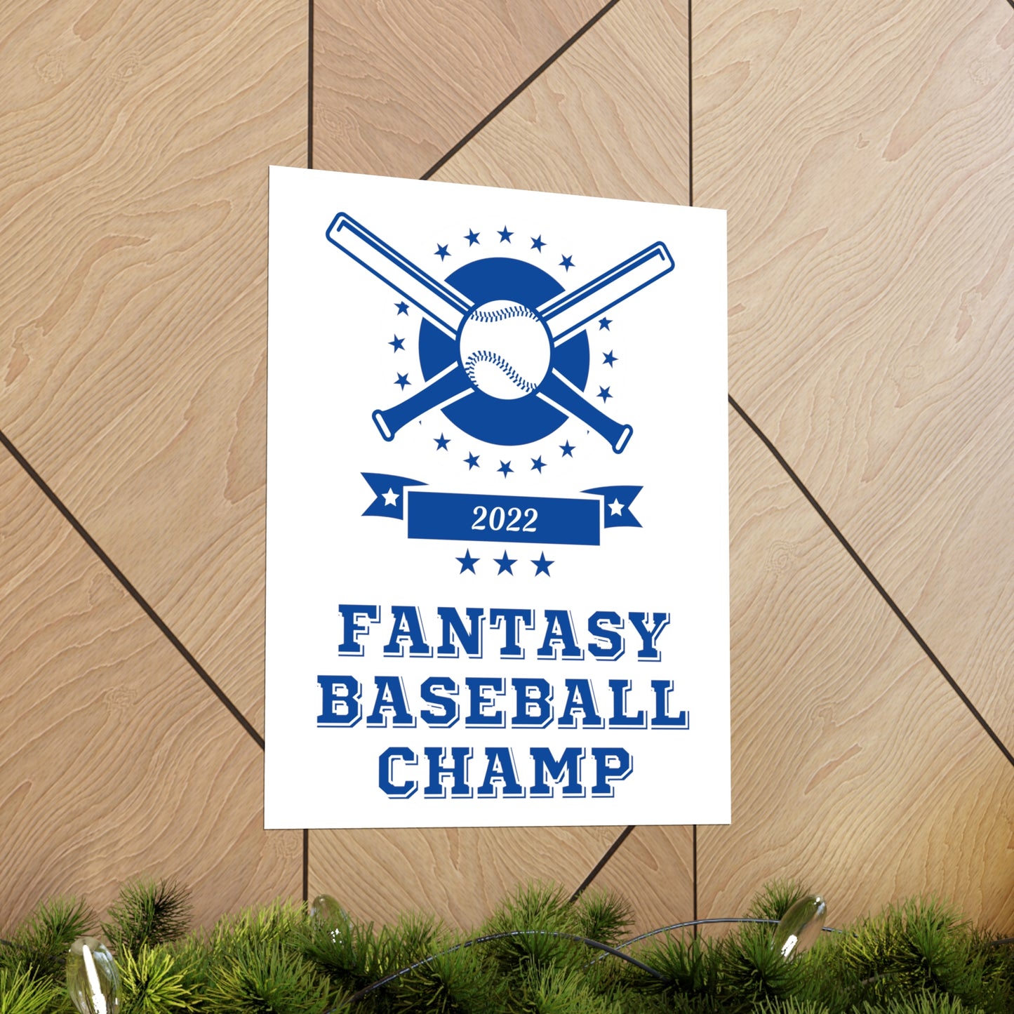 Fantasy Baseball Champ 2022 Sports Champion Bats Premium Matte Poster