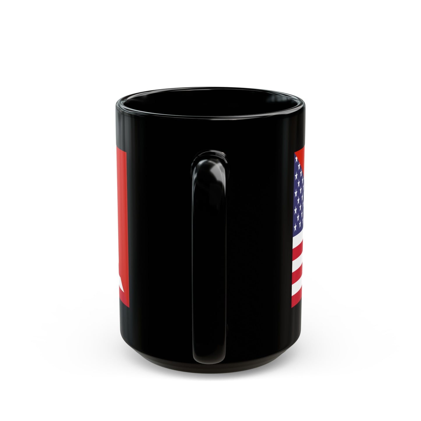 Canadian American Flag Canada USA Black Mug (11oz, 15oz)