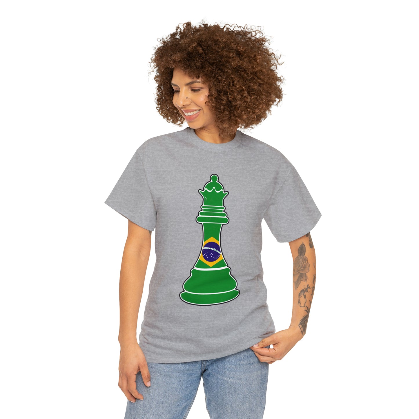 Brazillian Queen Flag Chess Piece Brazil T-Shirt | Unisex Tee Shirt