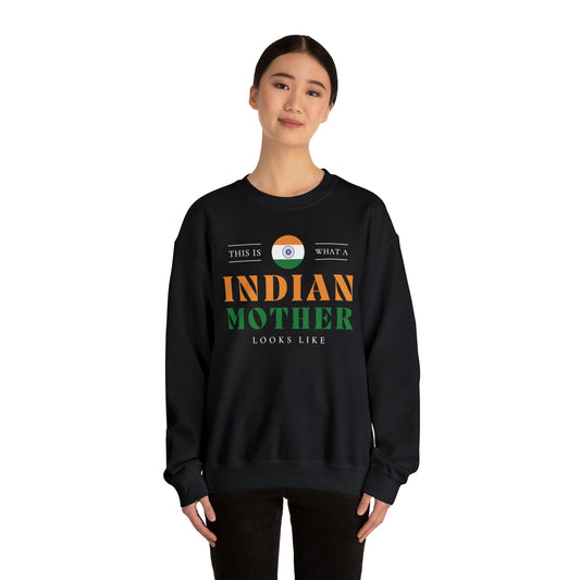 Indian Mother Looks Like India Flag Mothers Day Unisex Sweatshirt