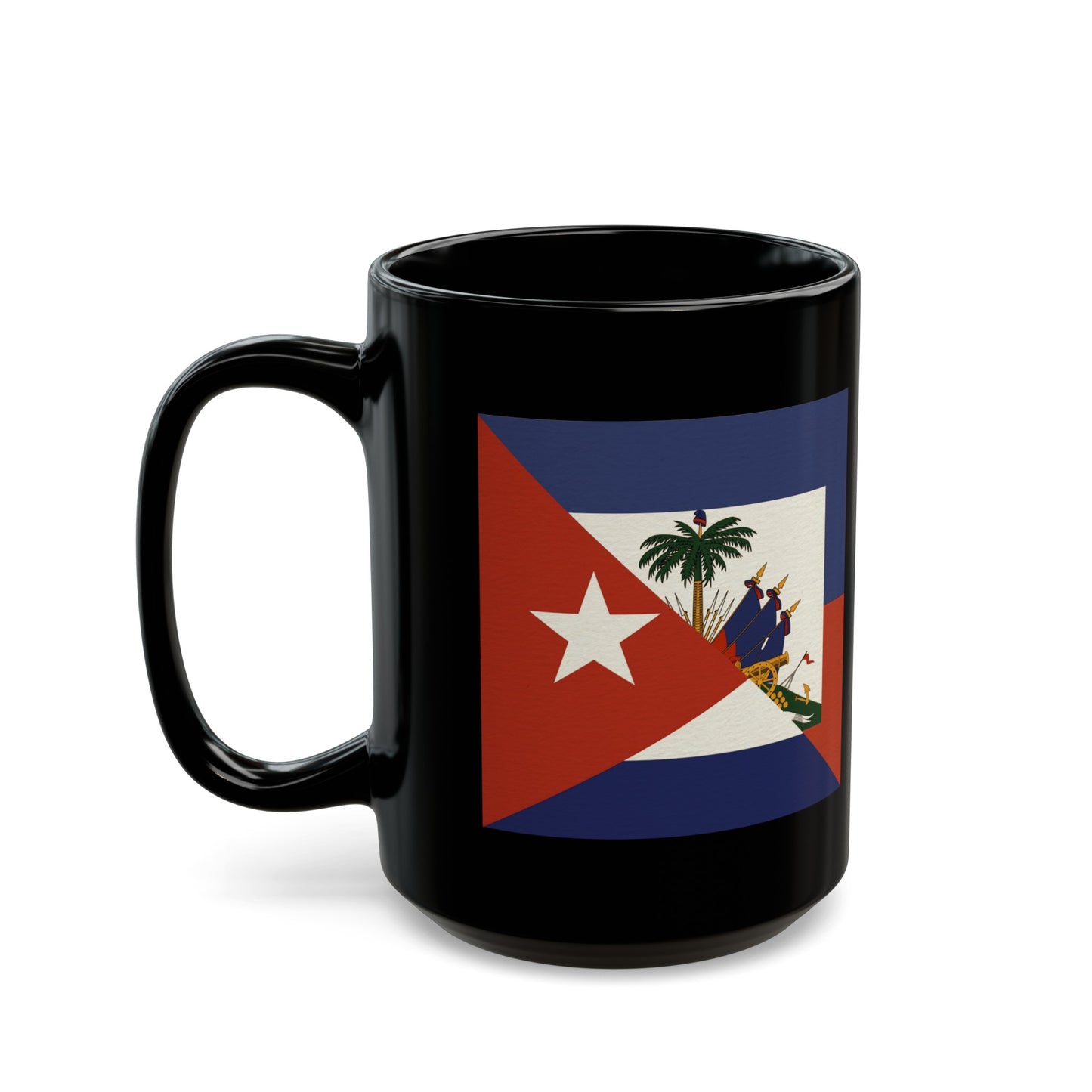 Haiti Cuba Flag Haitian Cuban Black Mug (11oz, 15oz)