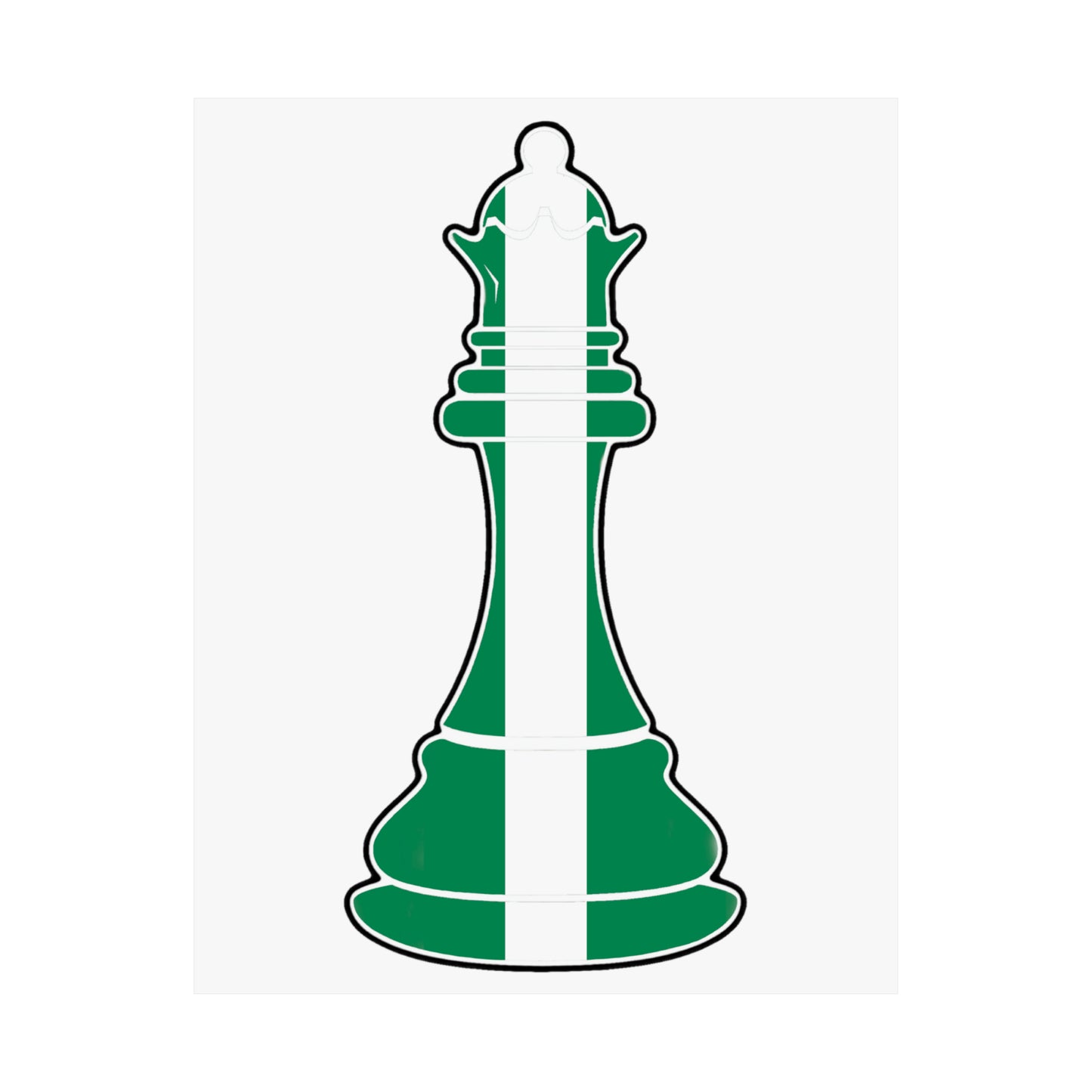 Nigerian Queen Flag Chess Piece Nigeria Premium Matte Poster