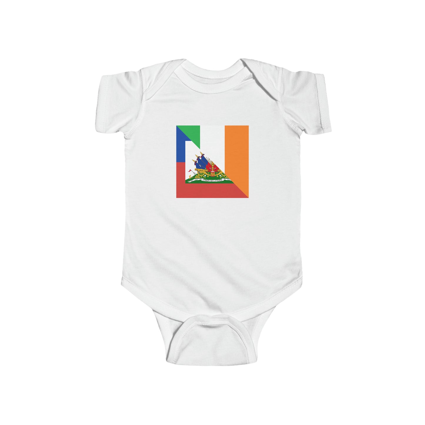 Haitian Irish Flag Baby Bodysuit | Ireland Haiti Baby Boy Girl