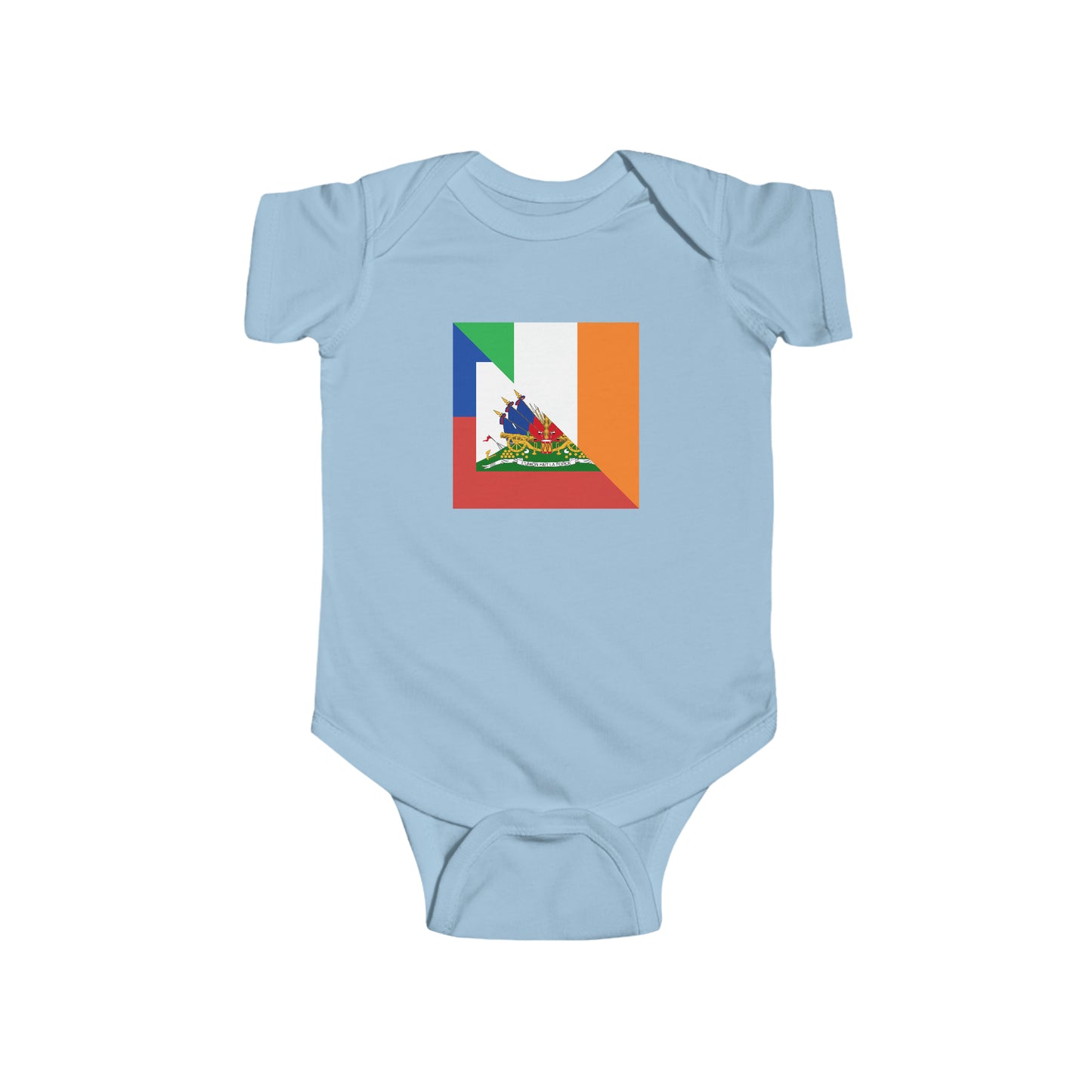 Haitian Irish Flag Baby Bodysuit | Ireland Haiti Baby Boy Girl