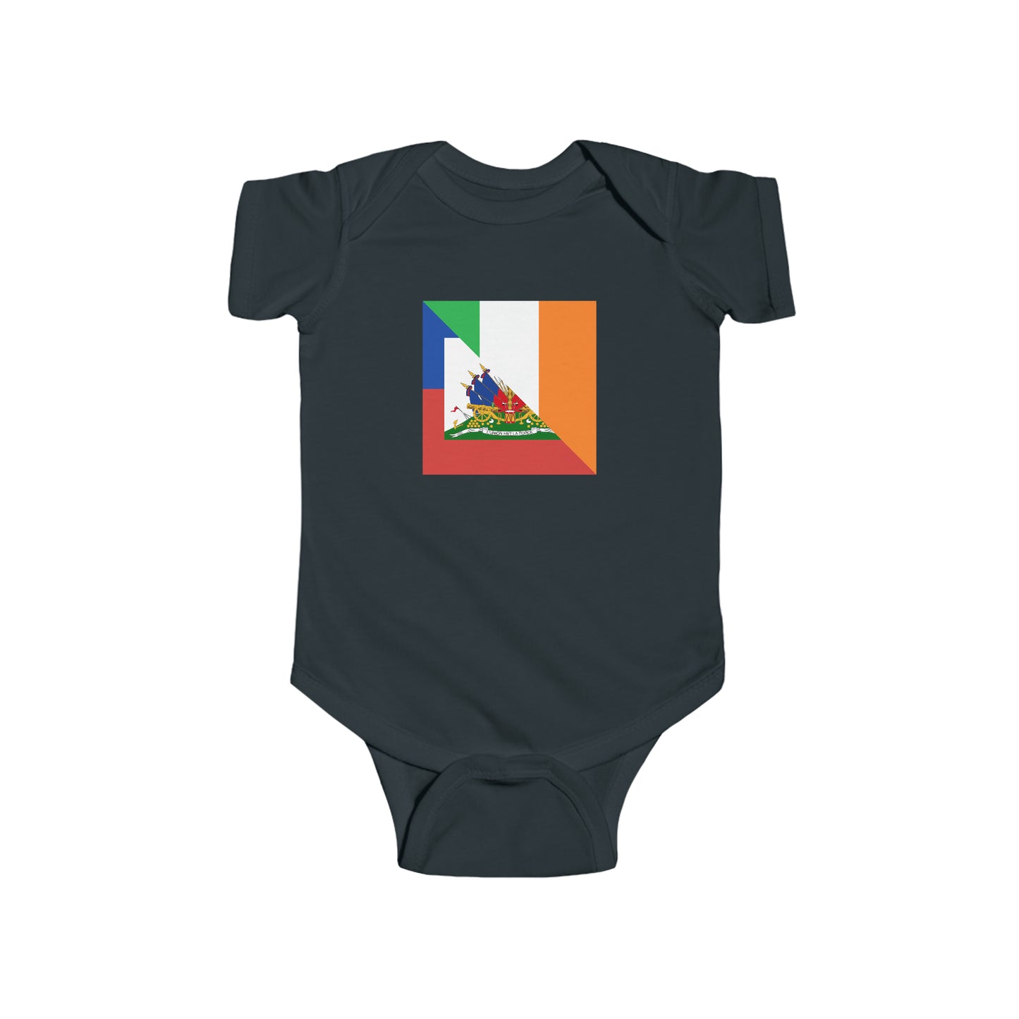 Haitian Irish Flag Baby Bodysuit | Ireland Haiti Baby Boy Girl