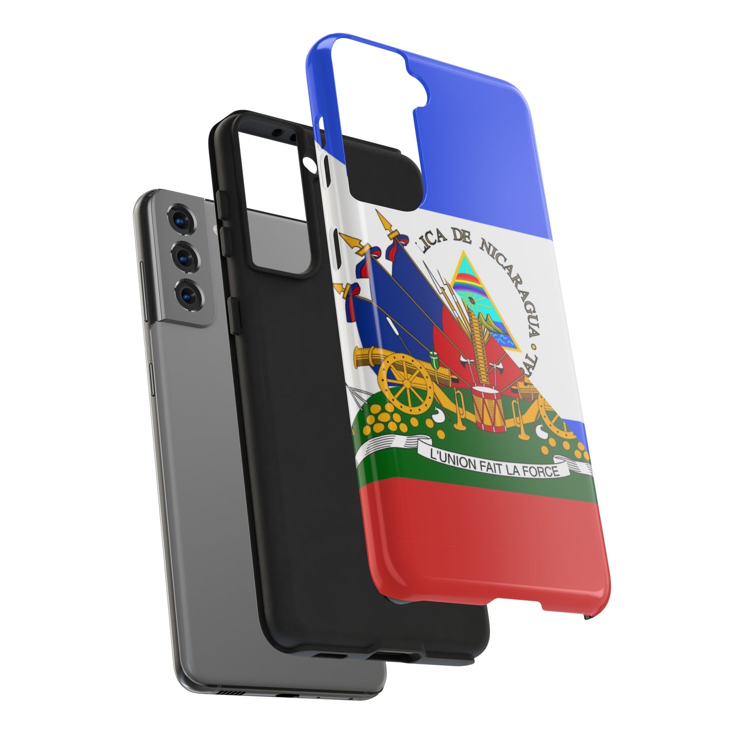 Haiti Nicaragua Flag Haitian Nicaraguan Tough Phone Cases