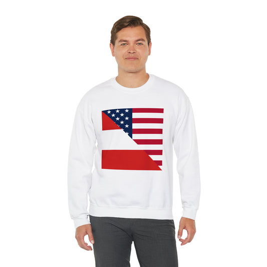 Austrian American Flag Austria USA Unisex Sweatshirt