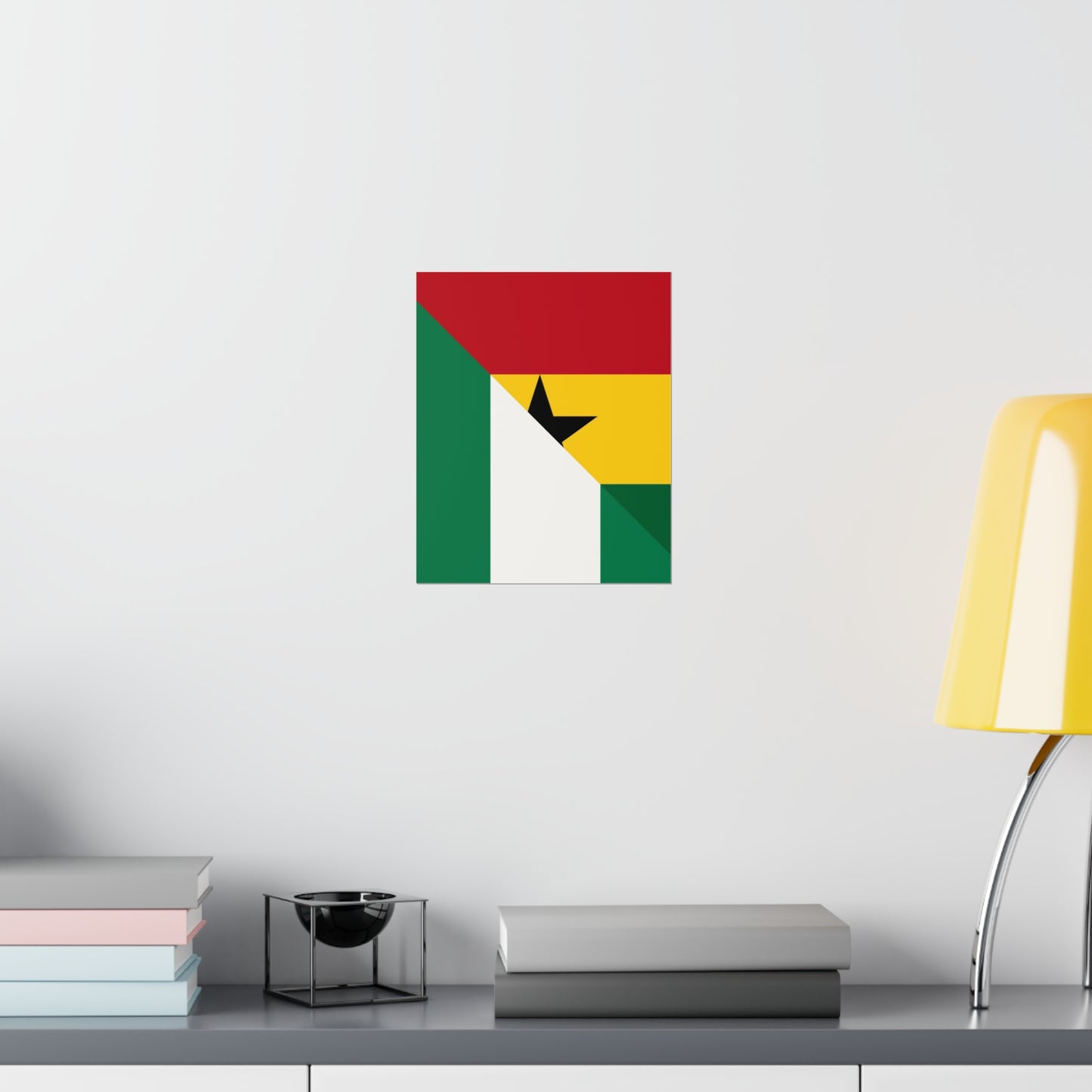 Nigerian Ghanaian Flag Nigeria Ghana Naija Premium Matte Poster