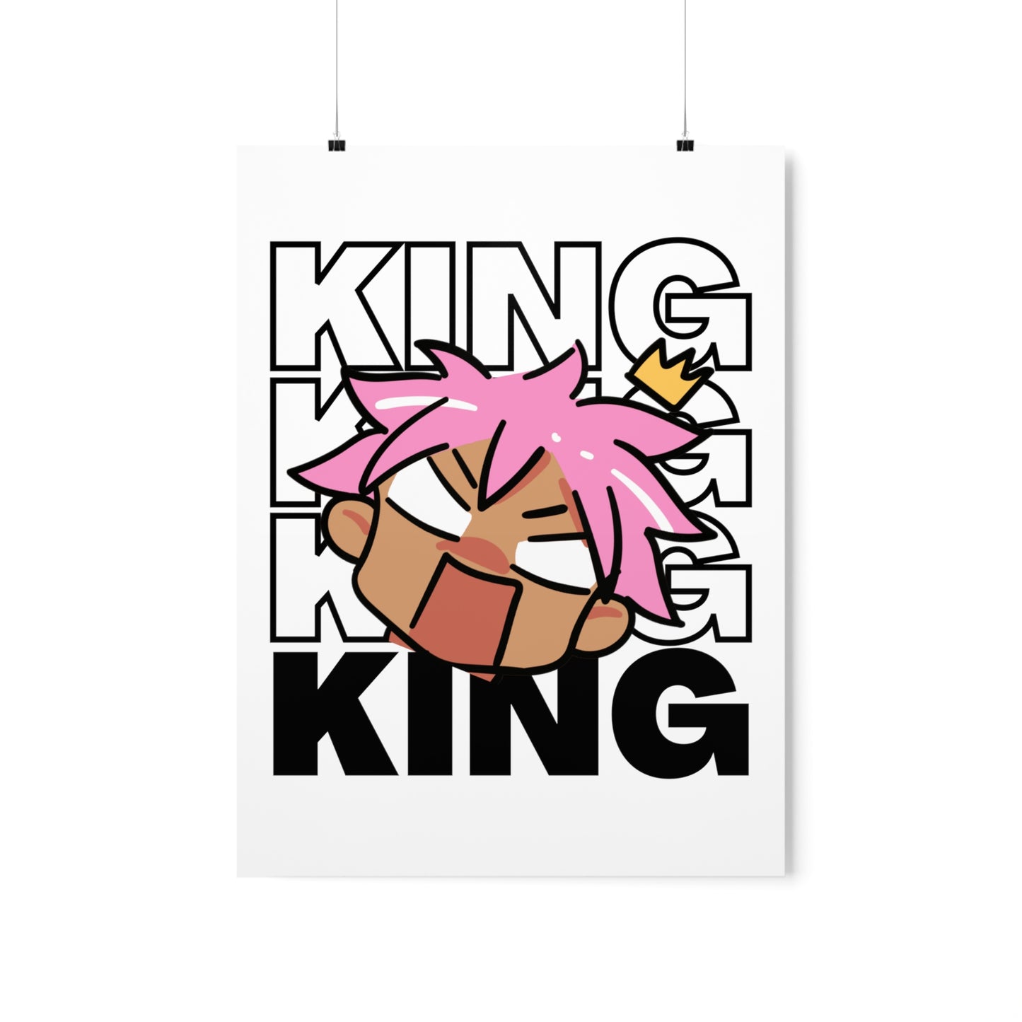 Anime King Royalty Crown Premium Matte Poster