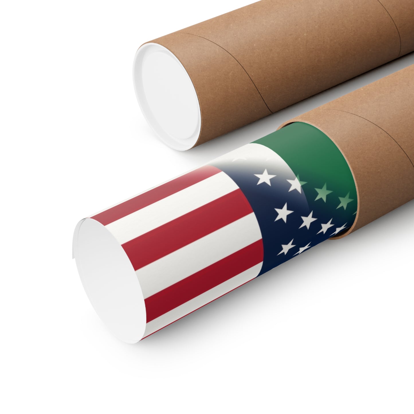 Nigerian American Flag Half Naija USA African Premium Matte Poster