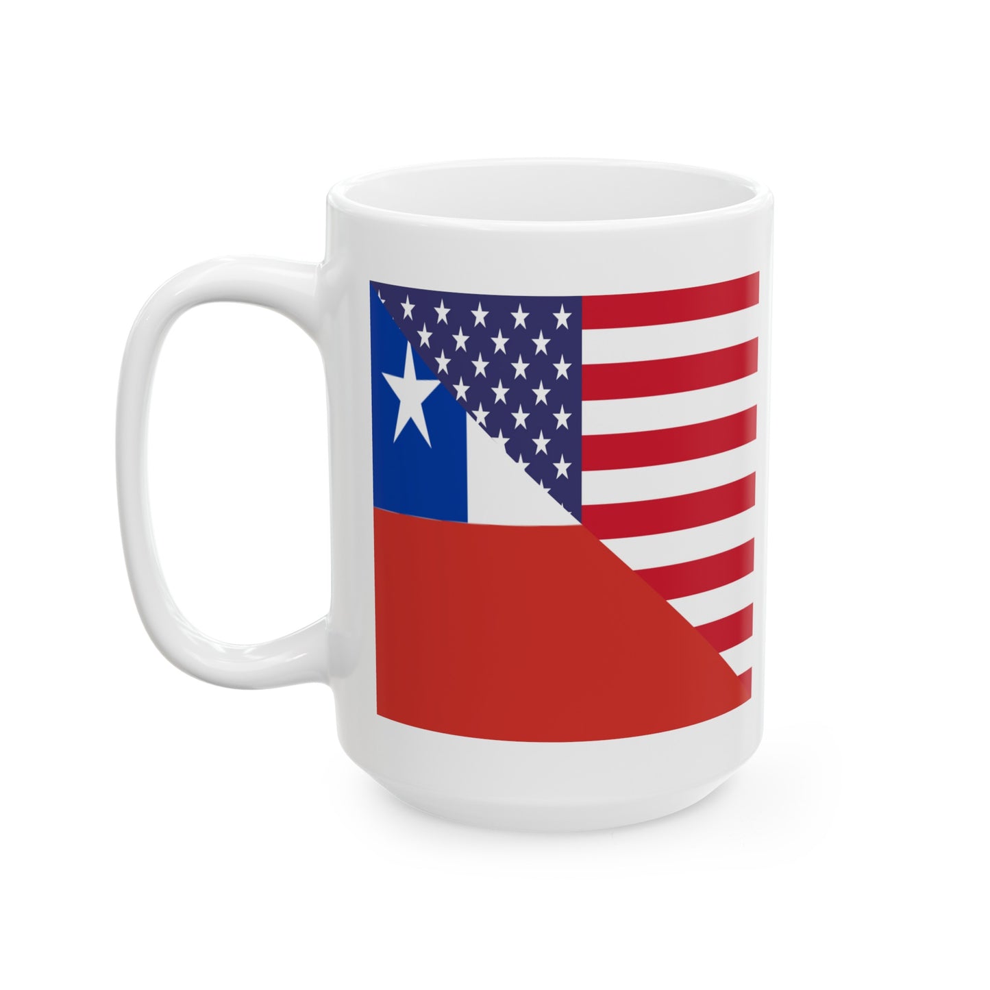 Chilean American Flag Chile USA Ceramic Mug 11oz, 15oz Cup