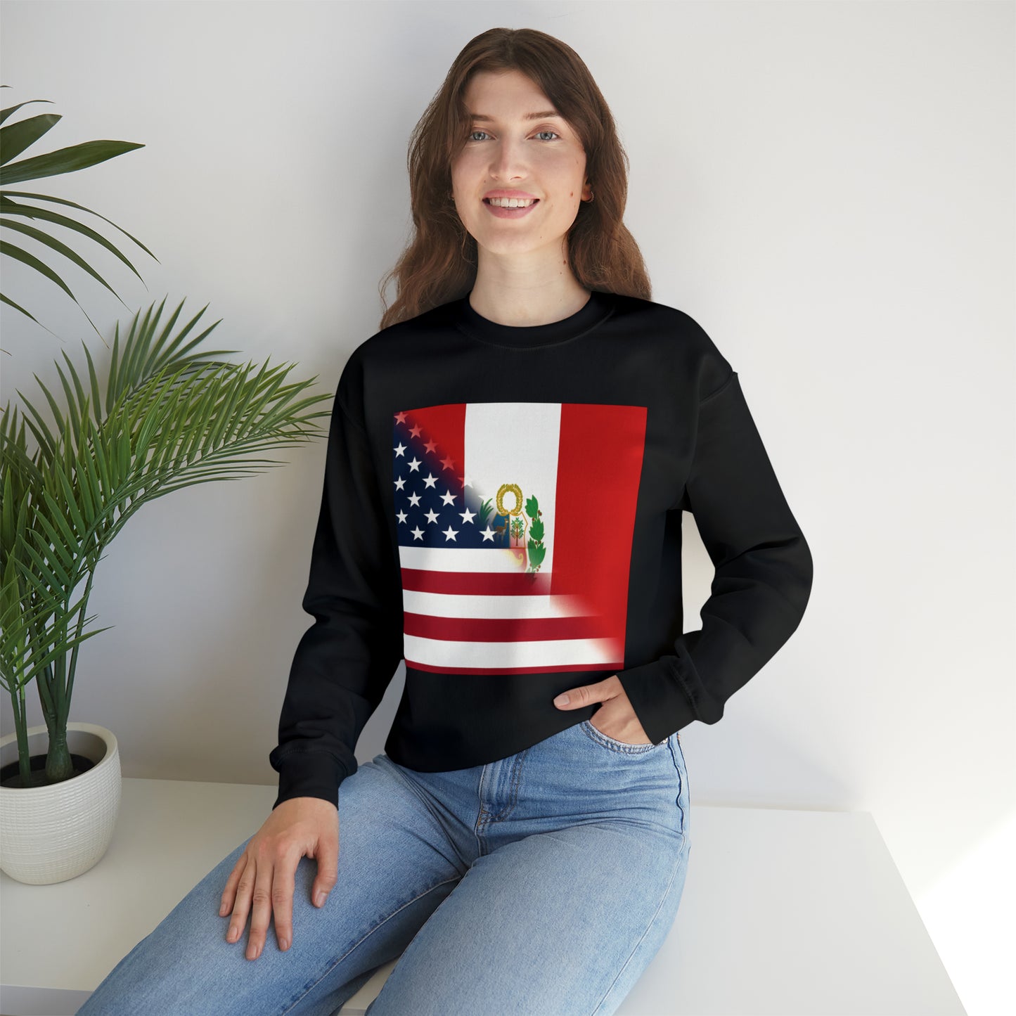 Peru America Flag | Peruvian American Flag Unisex Sweatshirt